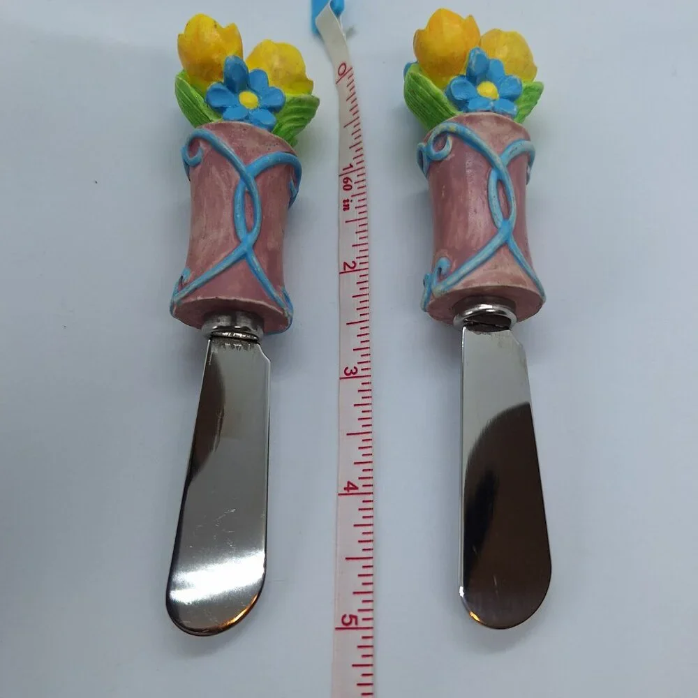 Flower Pot Easter Spring Novelty Appetizer Knife‎ Vintage Souvenir Collectible